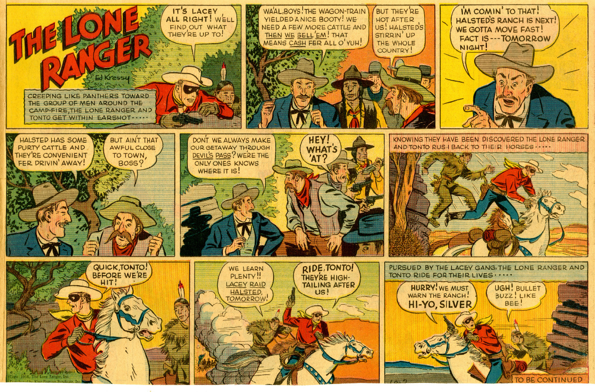 Lone Ranger Newspaper Comic Strips